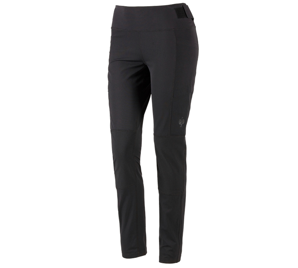 Work Trousers: Functional tights e.s.trail, ladies` + black