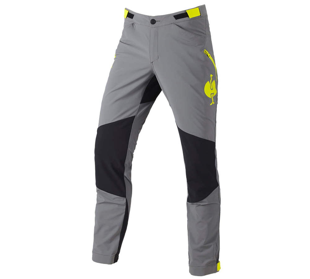 Work Trousers: Functional trousers e.s.trail + basaltgrey/acid yellow