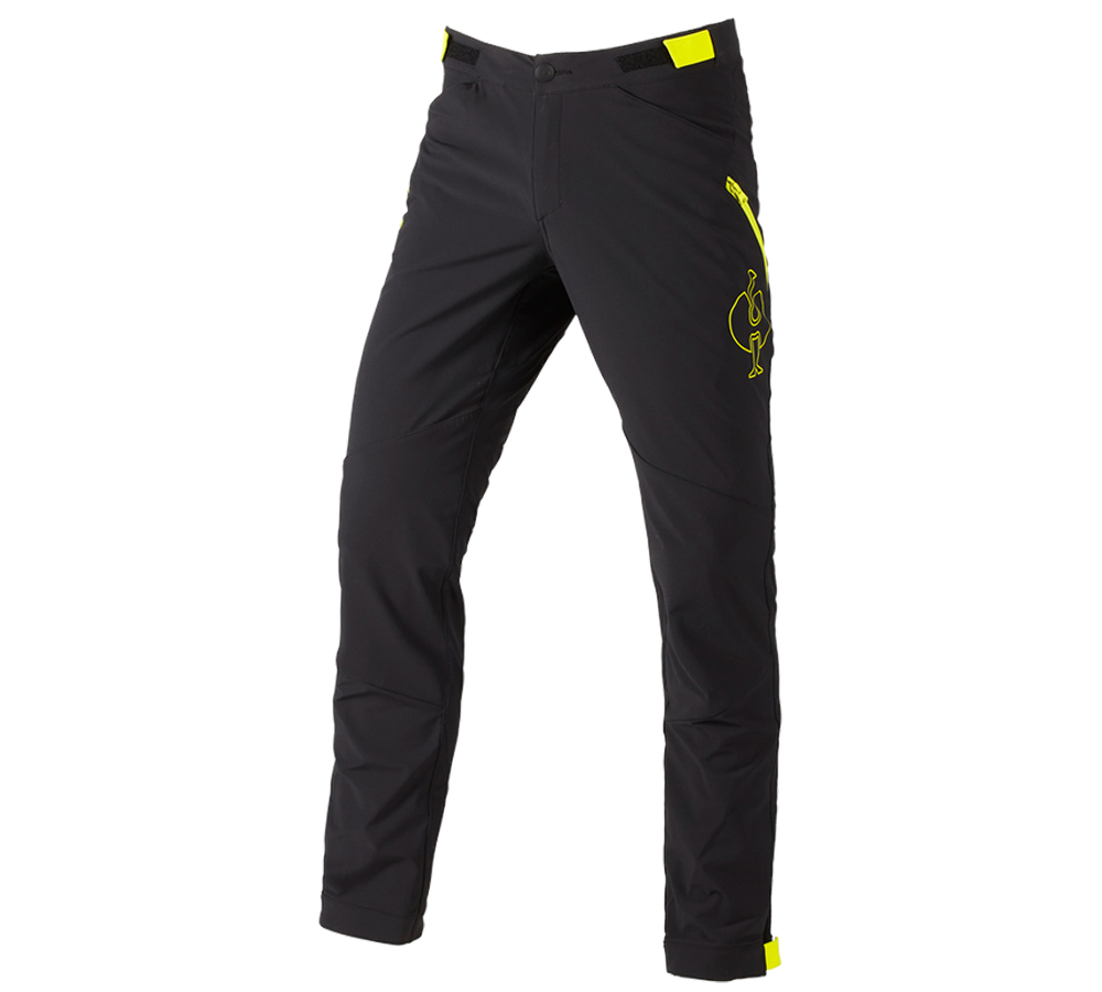 Work Trousers: Functional trousers e.s.trail + black/acid yellow