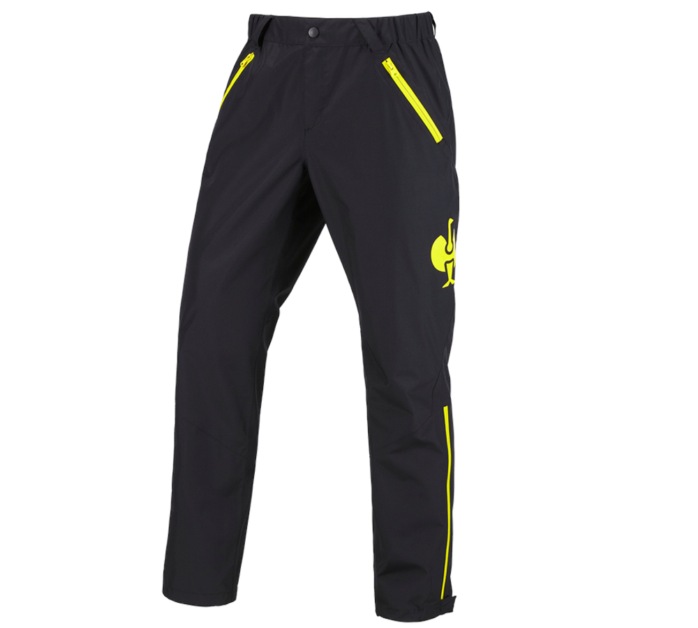 Work Trousers: All weather trousers e.s.trail + black/acid yellow