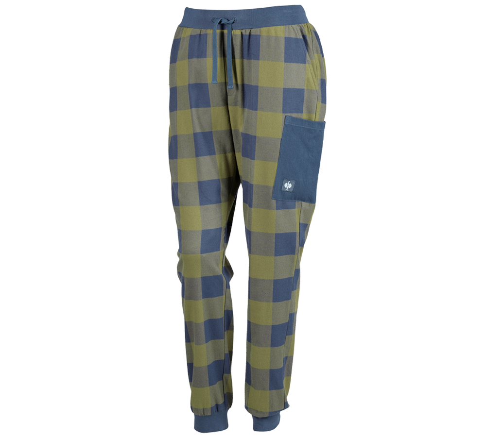 Accessories: e.s. Pyjama Trousers, ladies' + mountaingreen/oxidblue