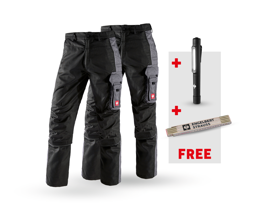 Christmas-Combo-Sets: SET: 2x Trousers e.s.active + black/anthracite