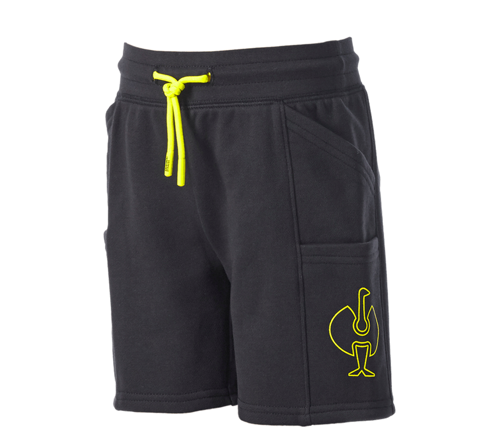 Clothing: Sweat short light e.s.trail, children's + black/acid yellow