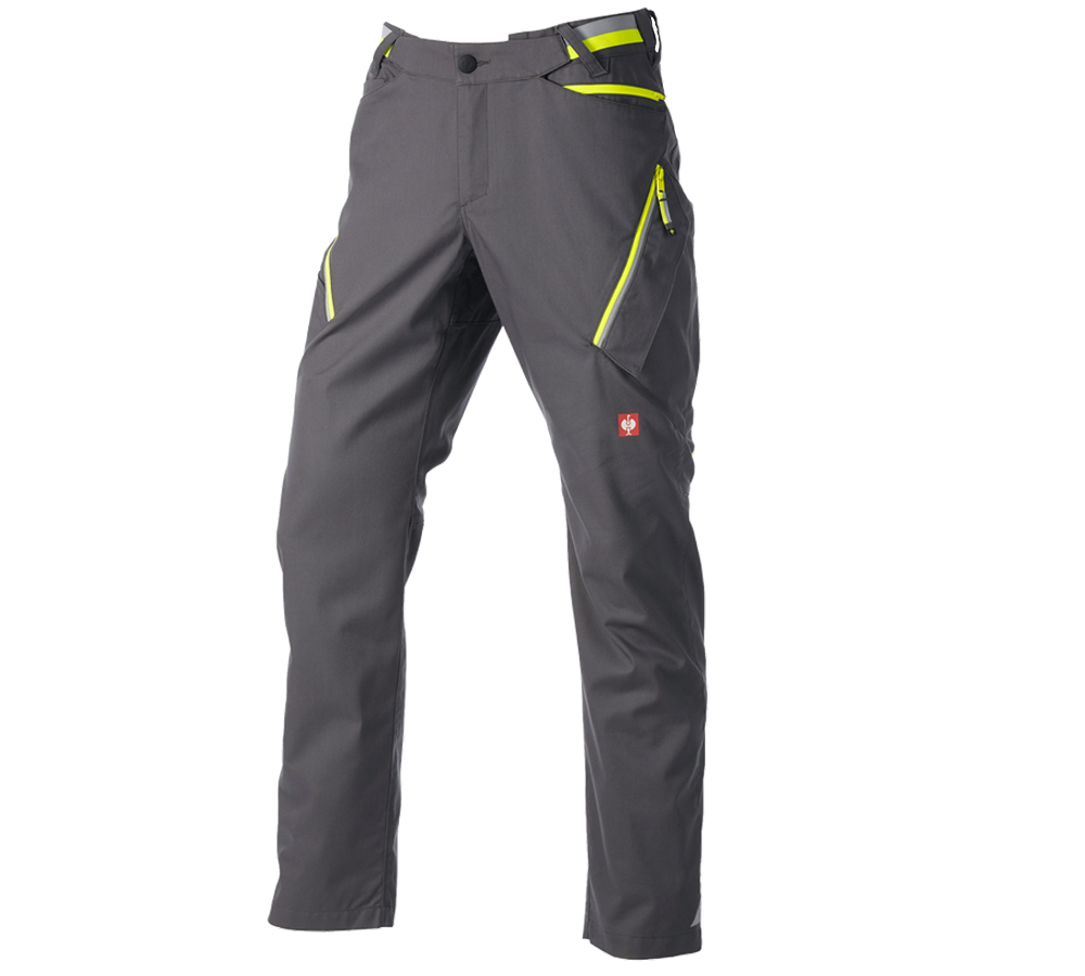 Clothing: Multipocket trousers e.s.ambition + anthracite/high-vis yellow