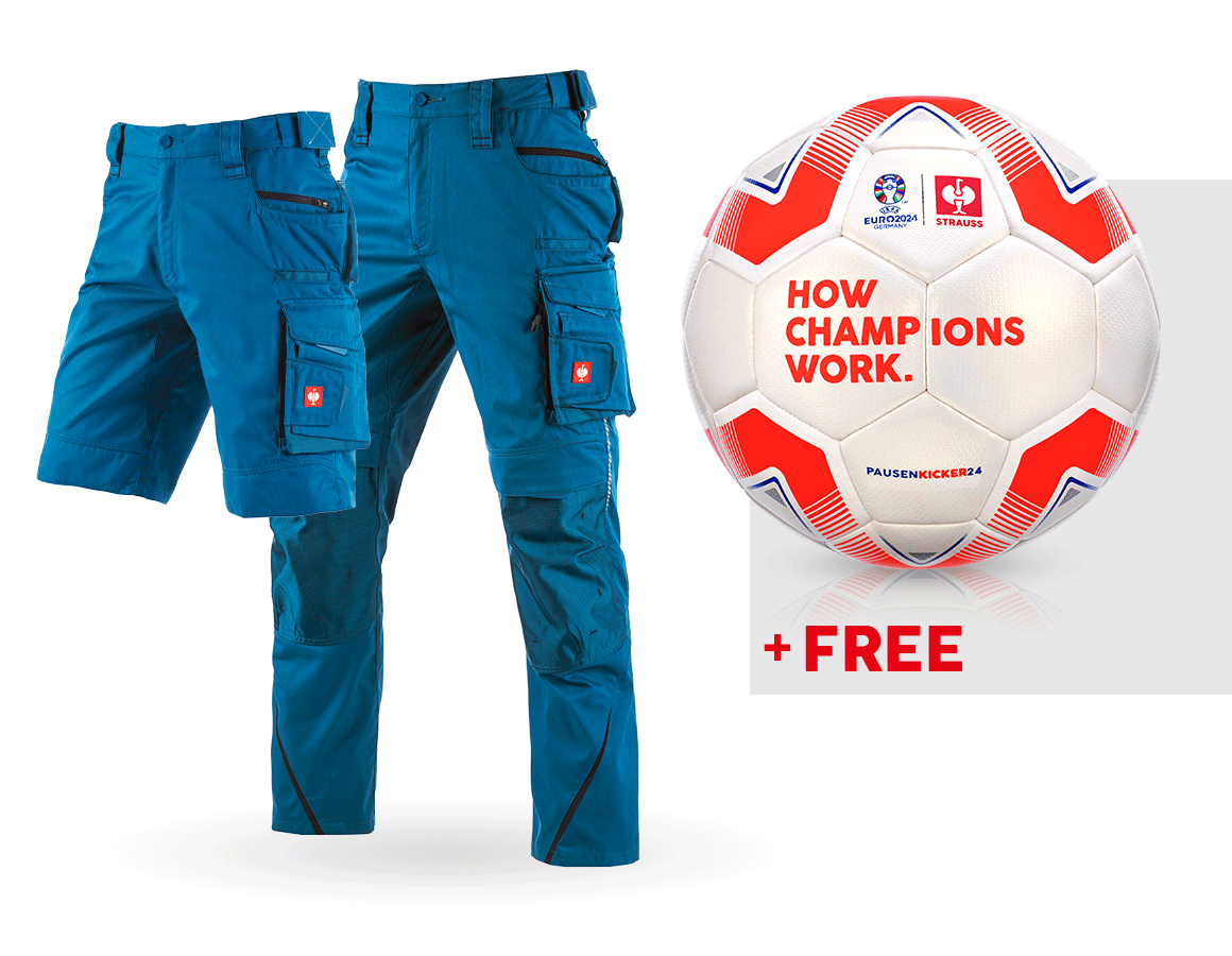 Collaborations: SET: Trousers e.s.motion 2020 + shorts + football + atoll/navy