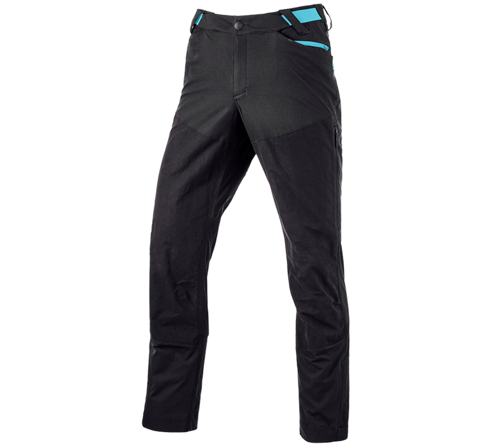 Topics: Hybrid functional trousers e.s.trail + black/lapisturquoise