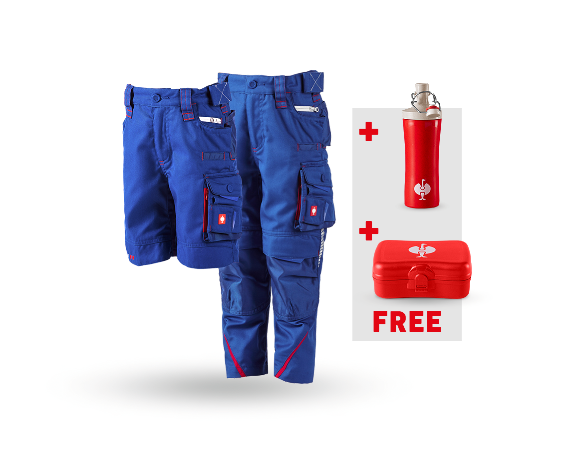 Clothing: SET:Childtrousers e.s.motion2020+Shorts+Box+Bottle + royal/fiery red