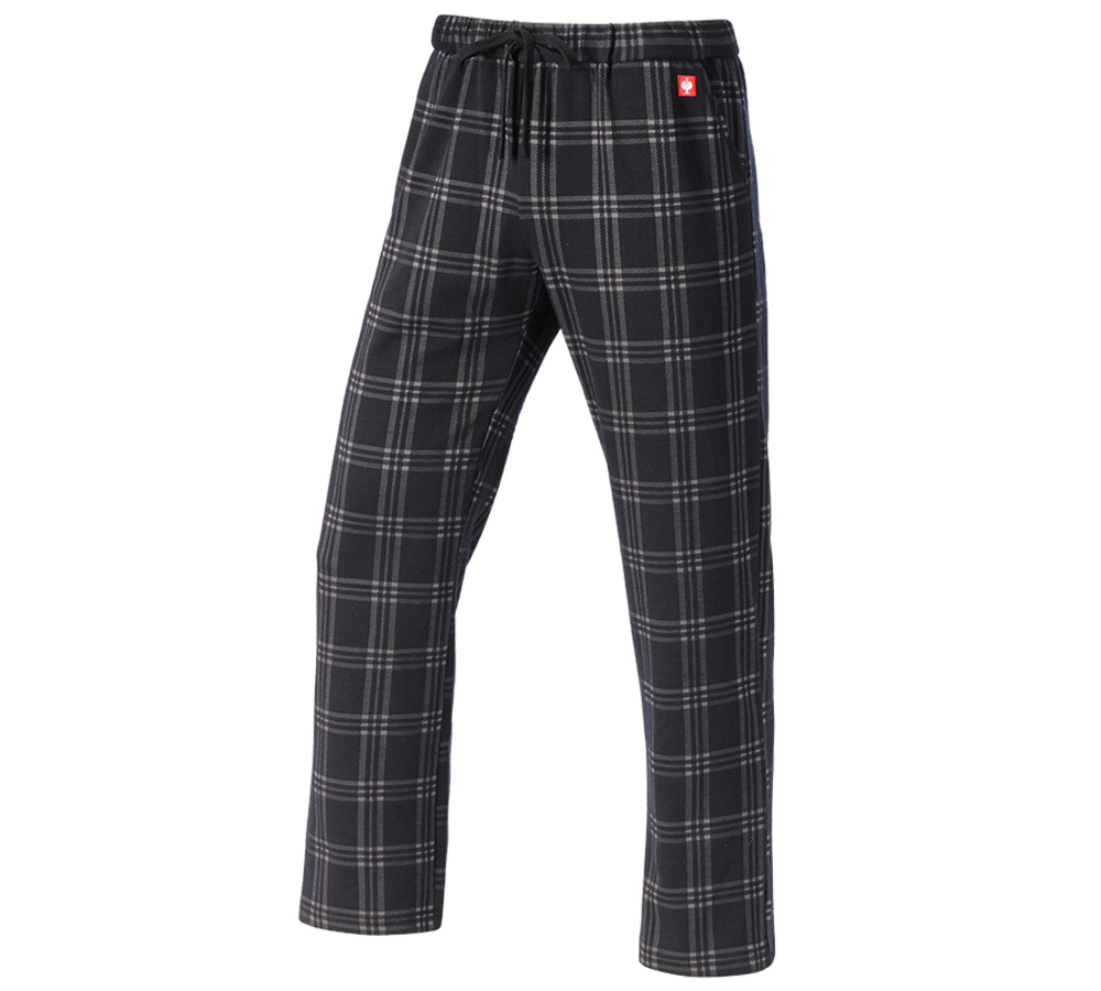 Accessories: e.s. Checkered Pyjama Bottoms + black/basaltgrey