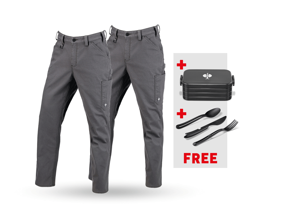 Clothing: SET: 2x trousers e.s.iconic + carbongrey