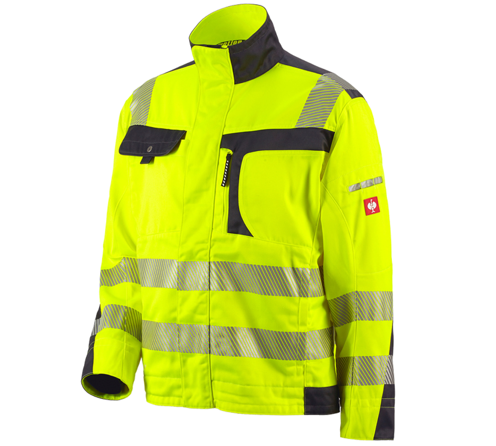 Work Jackets: High-vis jacket e.s.motion + high-vis yellow/anthracite