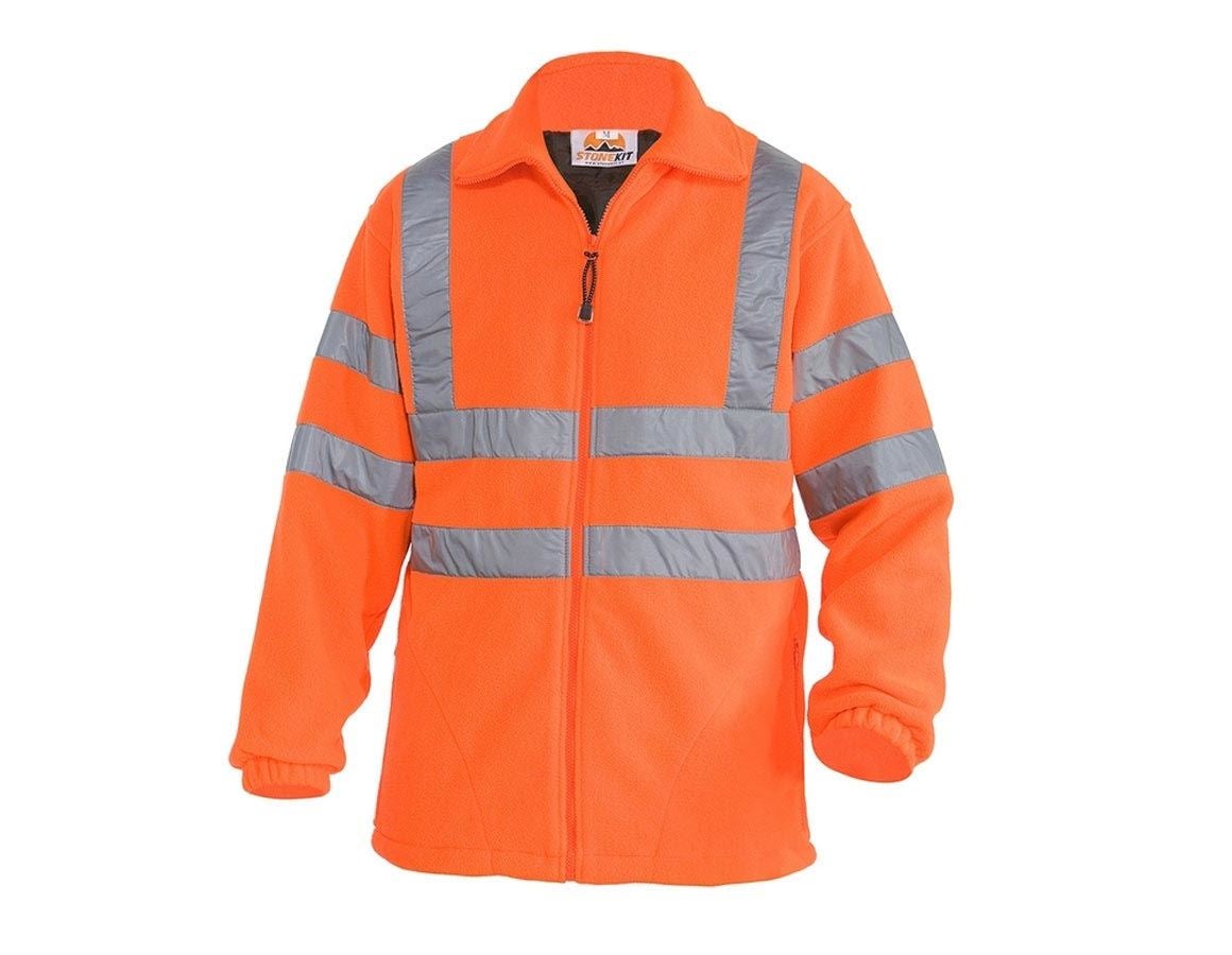 Work Jackets: STONEKIT High-vis jacket Fleece + high-vis orange