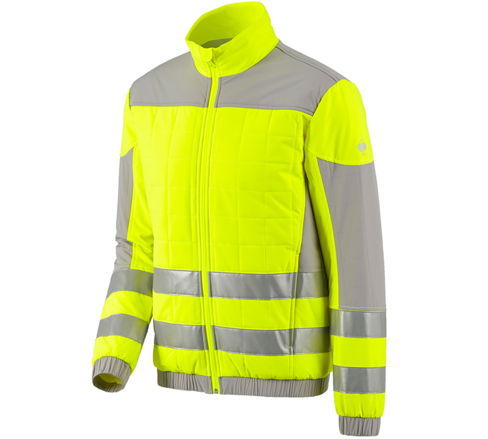 Work Jackets: High-vis jacket e.s.concrete + high-vis yellow/pearlgrey