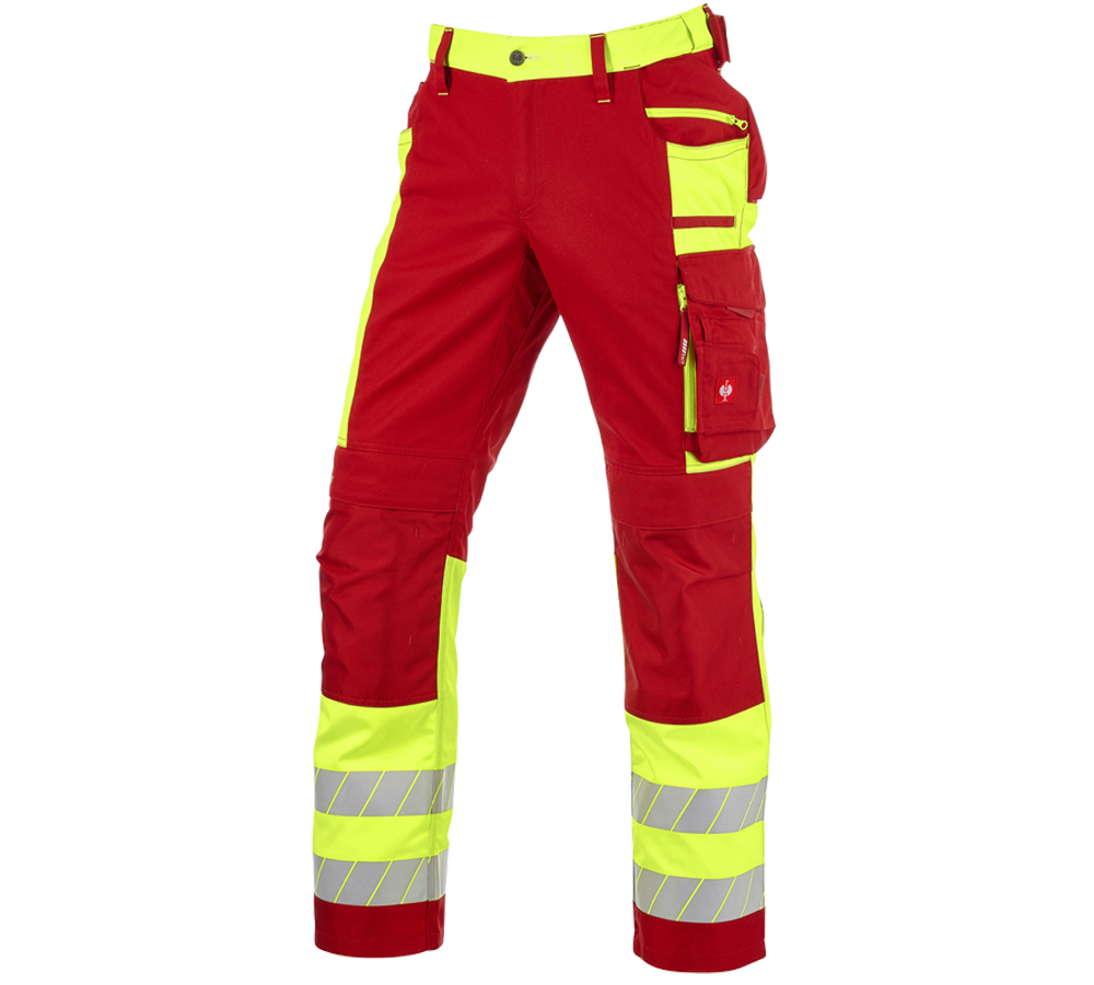 Topics: High-vis trousers e.s.motion 24/7 + red/high-vis yellow