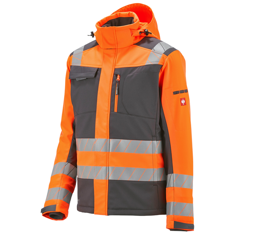 Topics: High-vis winter softshell jacket e.s.motion 24/7 + anthracite/high-vis orange