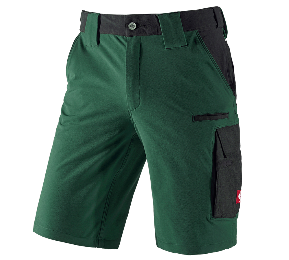 Work Trousers: Functional short e.s.dynashield + green/black