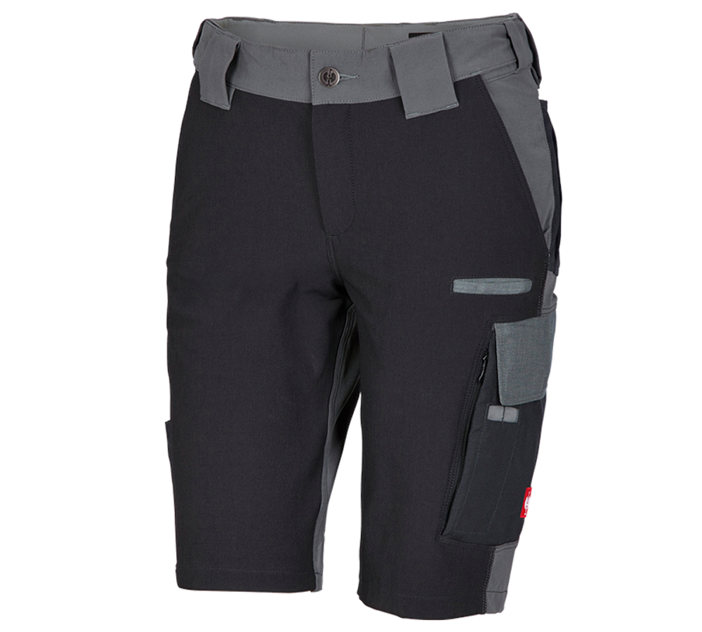 Work Trousers: Functional short e.s.dynashield, ladies' + cement/graphite