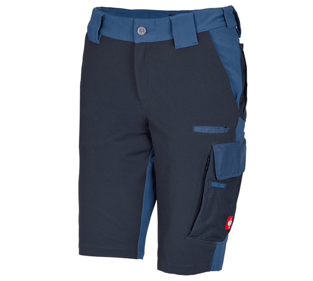 Work Trousers: Functional short e.s.dynashield, ladies' + cobalt/pacific