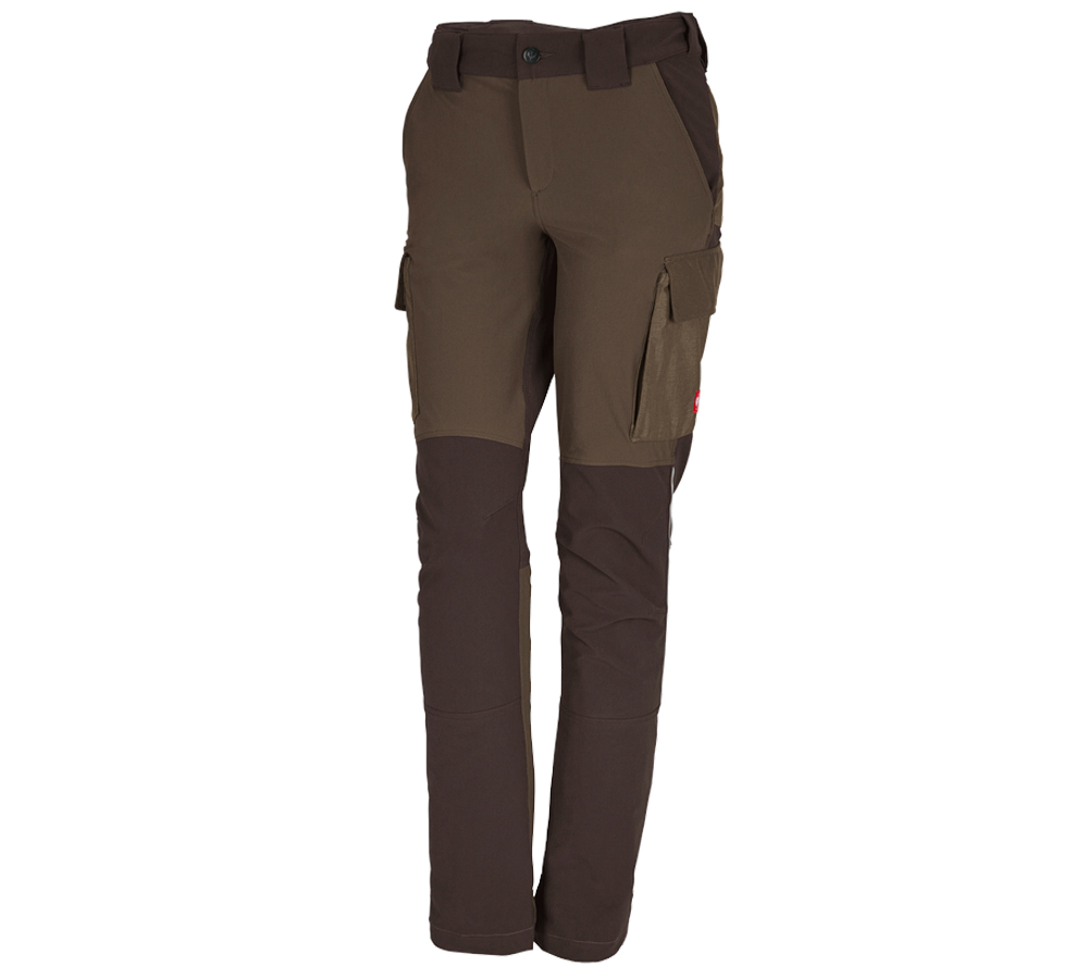 Plumbers / Installers: Functional cargo trousers e.s.dynashield, ladies' + hazelnut/chestnut