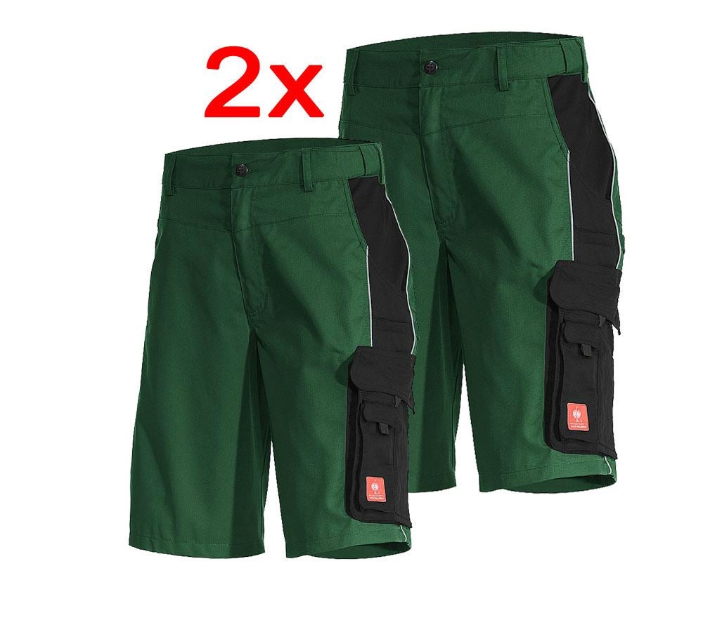 Clothing: Combo-Set: 2x e.s. Shorts active + green/black