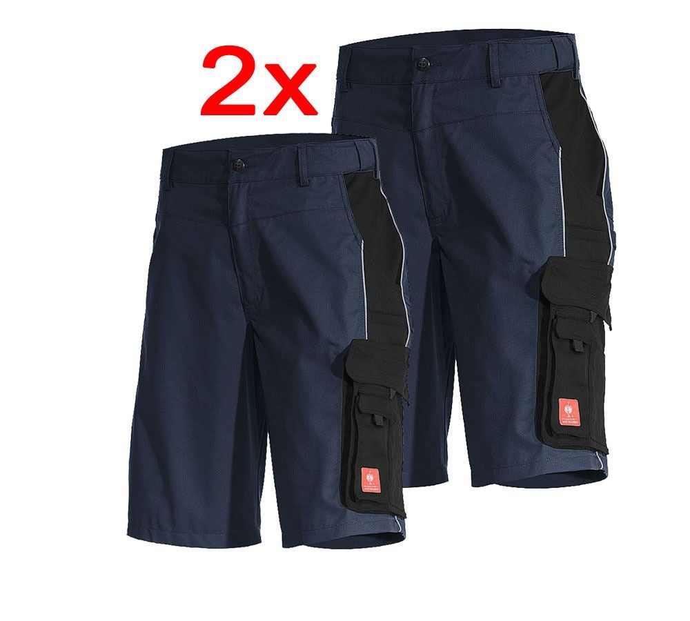 Clothing: Combo-Set: 2x e.s. Shorts active + navy/black