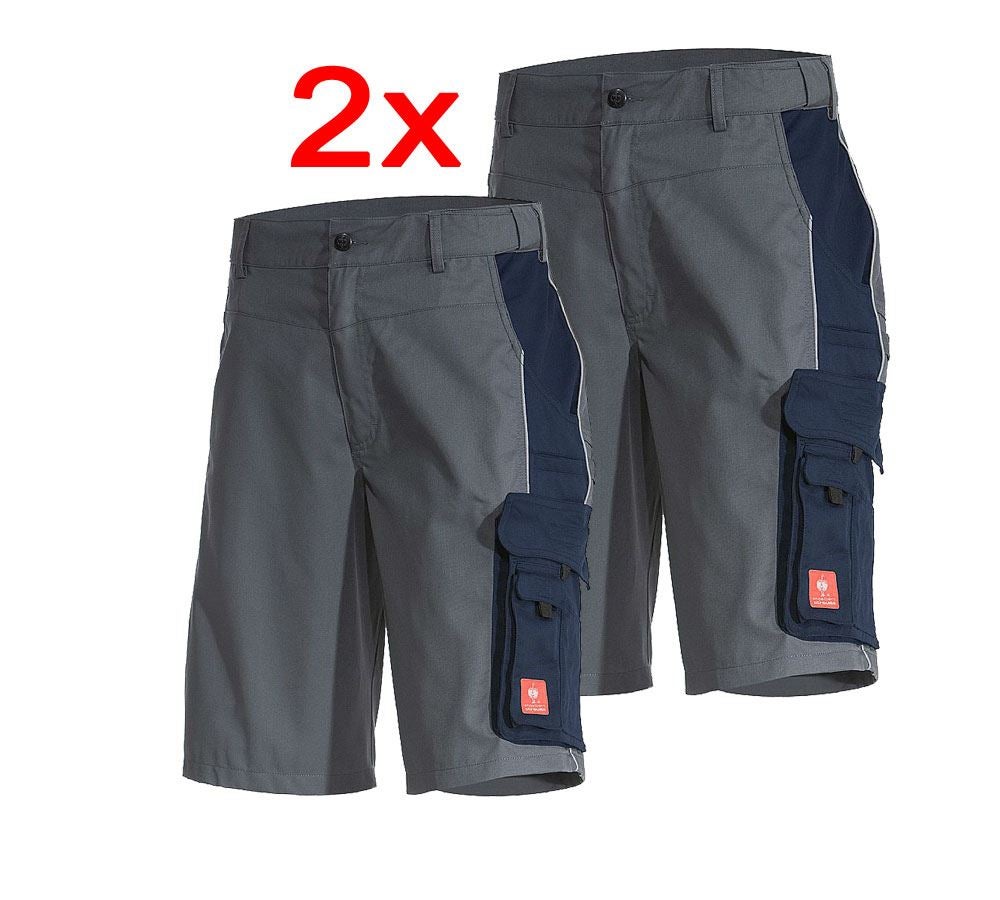 Clothing: Combo-Set: 2x e.s. Shorts active + grey/navy