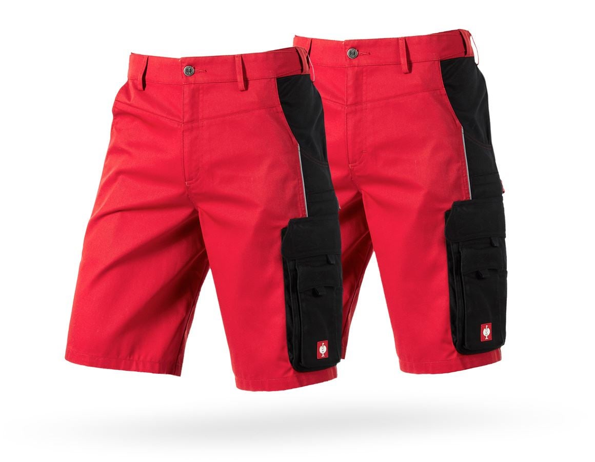 Clothing: Combo-Set: 2x Shorts e.s.active + red/black