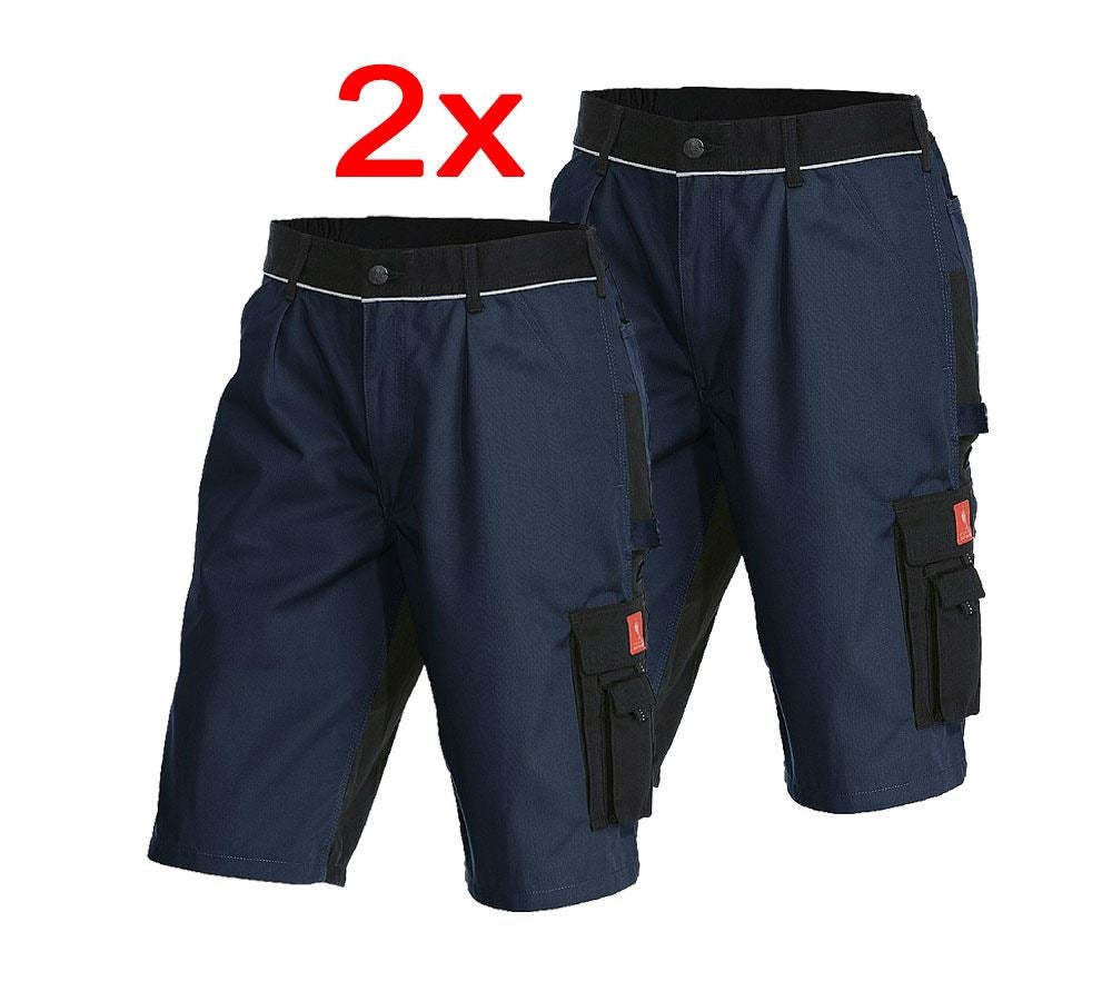 Clothing: Combo-Set: 2x shorts e.s. image + navy/black