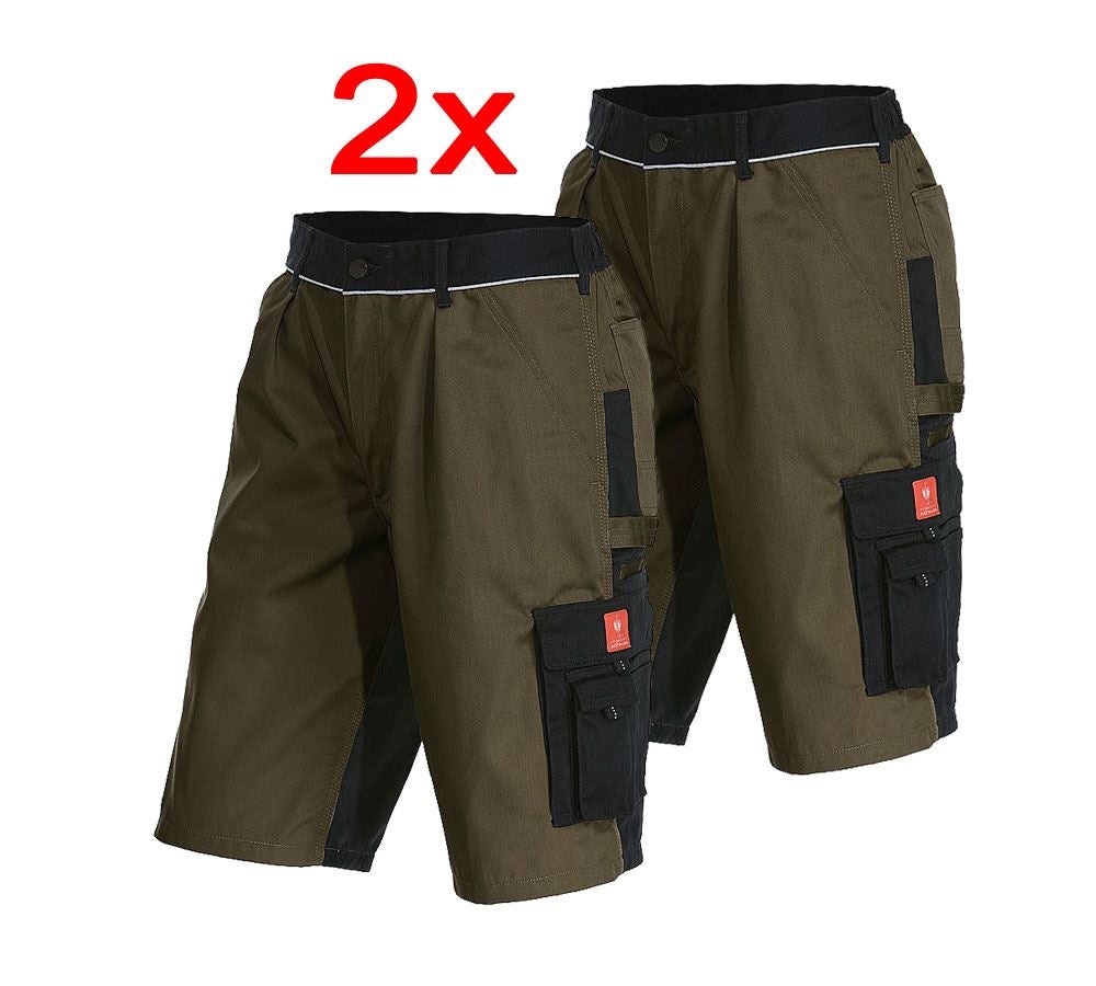 Clothing: Combo-Set: 2x shorts e.s. image + olive/black