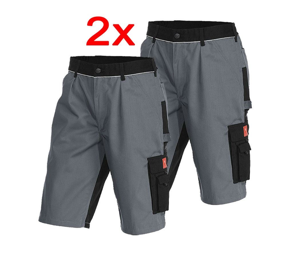 Clothing: Combo-Set: 2x shorts e.s. image + grey/black