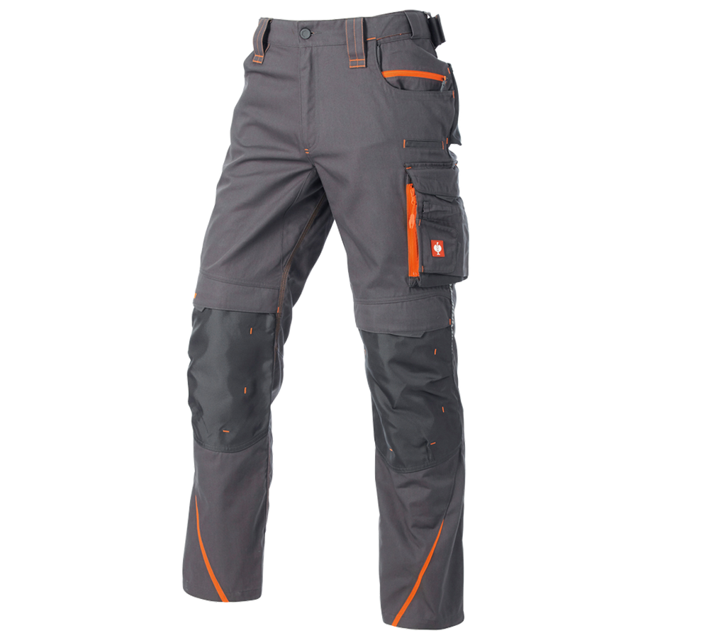 Work Trousers: Trousers e.s.motion 2020 + anthracite/high-vis orange