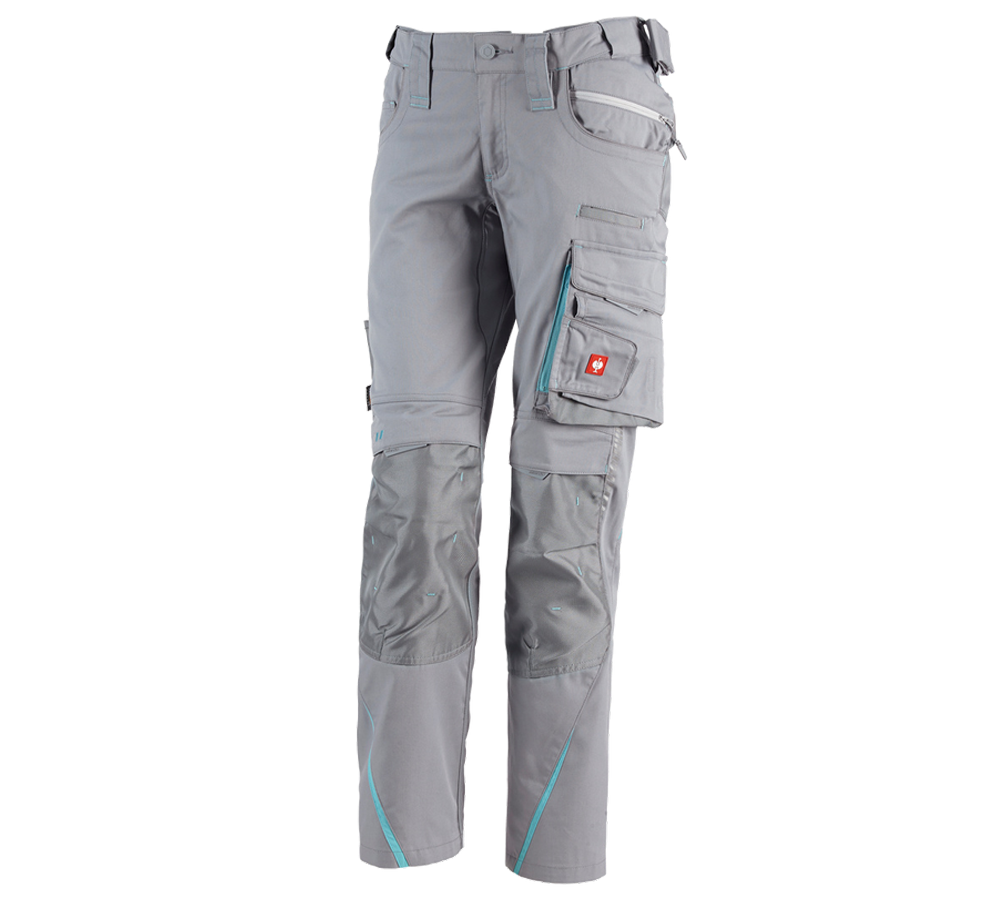 Work Trousers: Ladies' trousers e.s.motion 2020 + platinum/capri