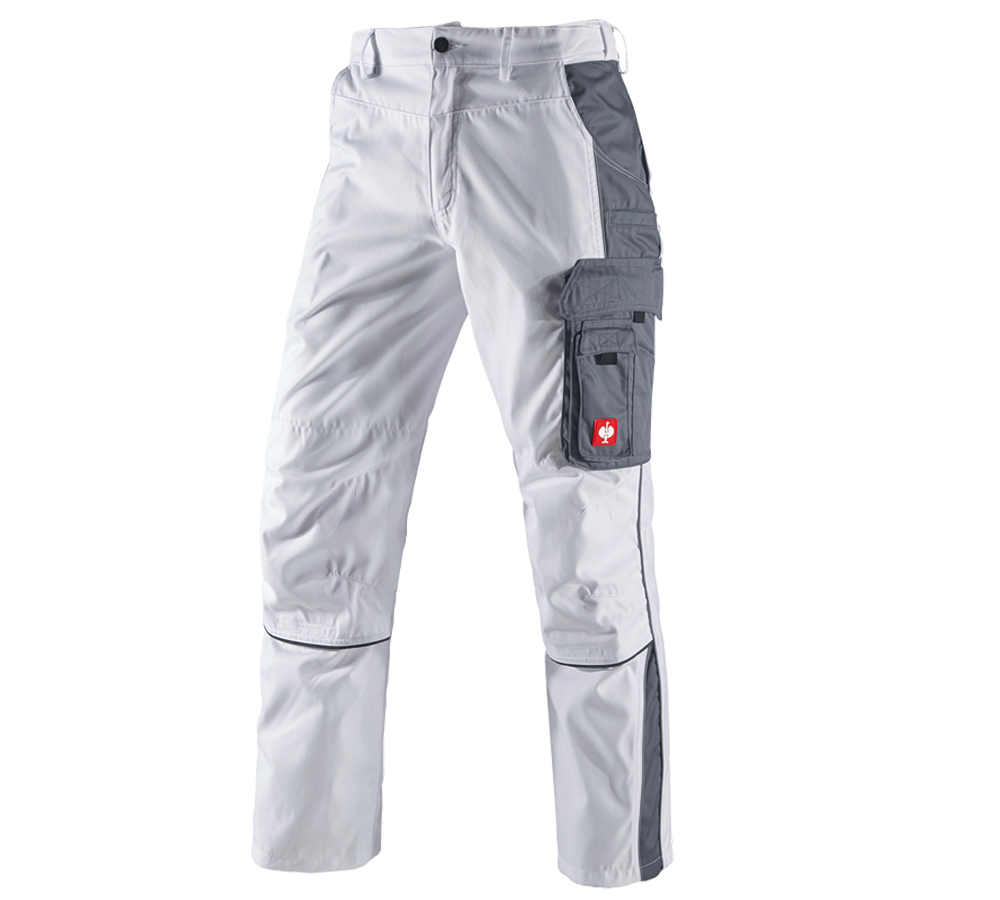 Work Trousers: Trousers e.s.active + white/grey