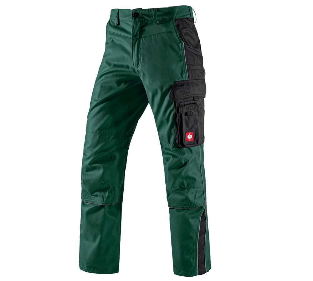 Work Trousers: Trousers e.s.active + green/black