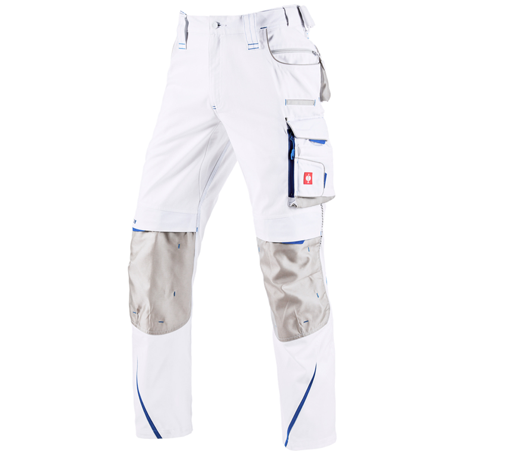Cold: Winter trousers e.s.motion 2020, men´s + white/gentianblue
