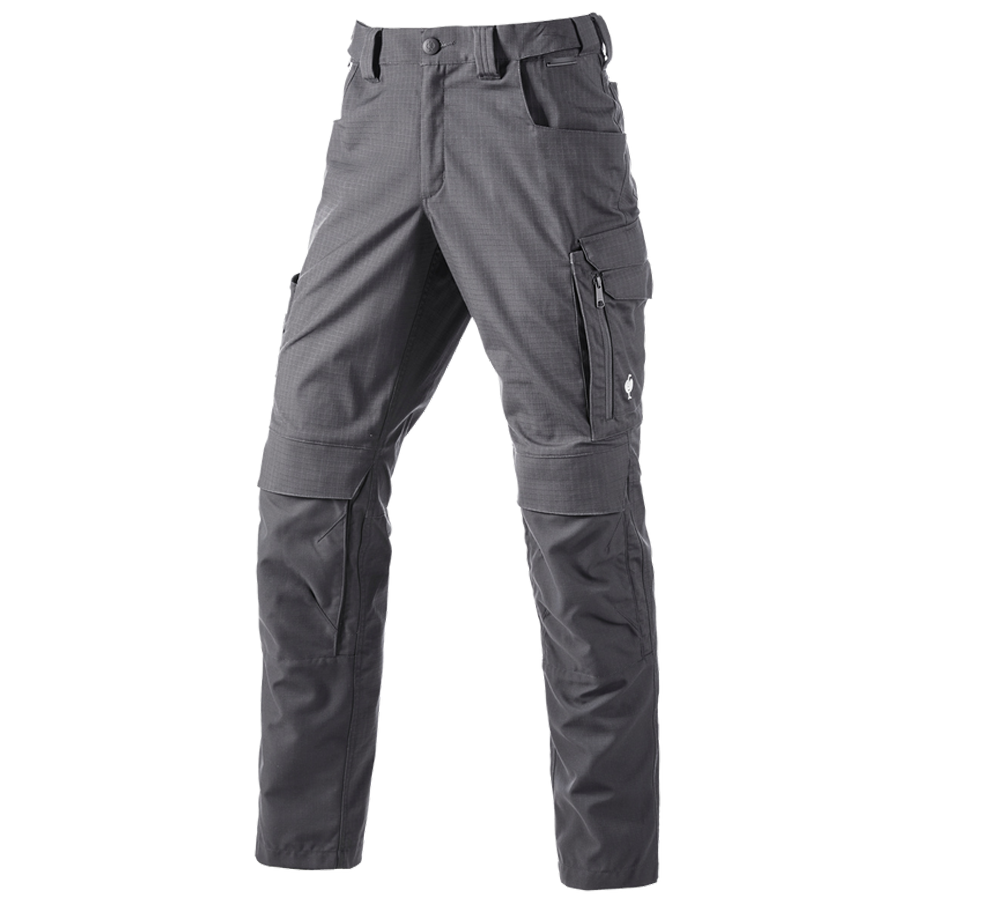 Trousers e.s.concrete solid anthracite | Strauss