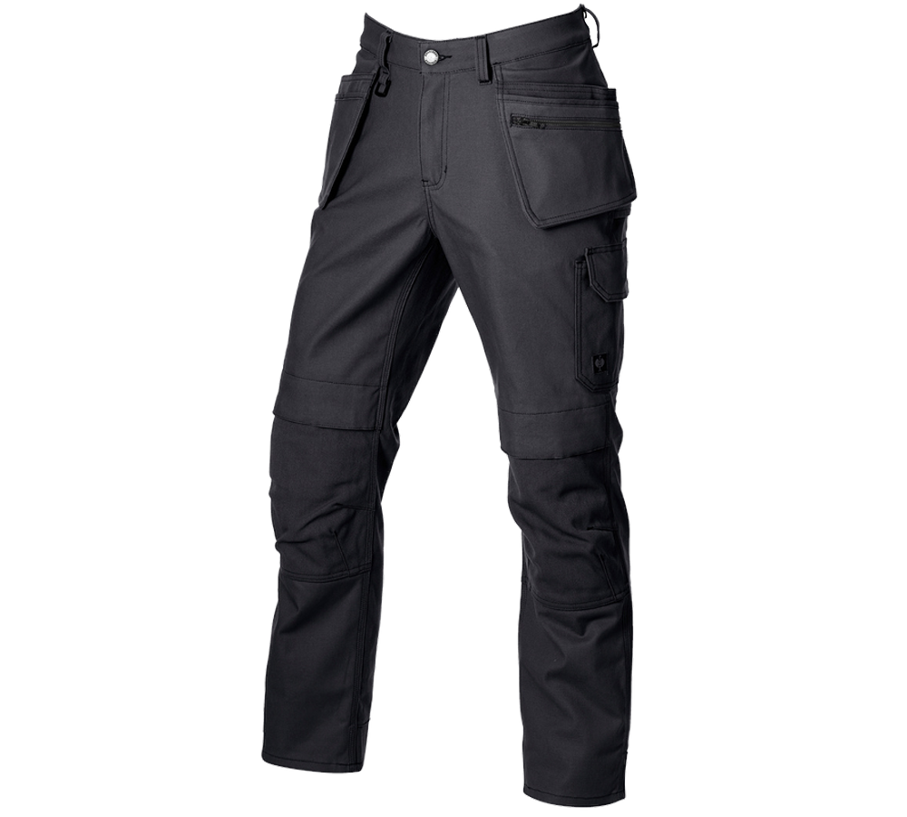 Work Trousers: Worker trousers e.s.iconic tool-pouch + black