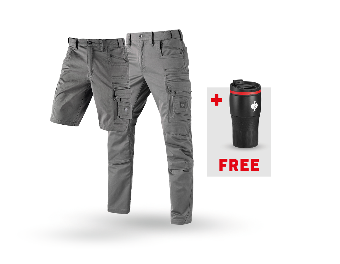 Clothing: SET: Trousers+Shorts e.s.motion ten+Insulated cup + granite