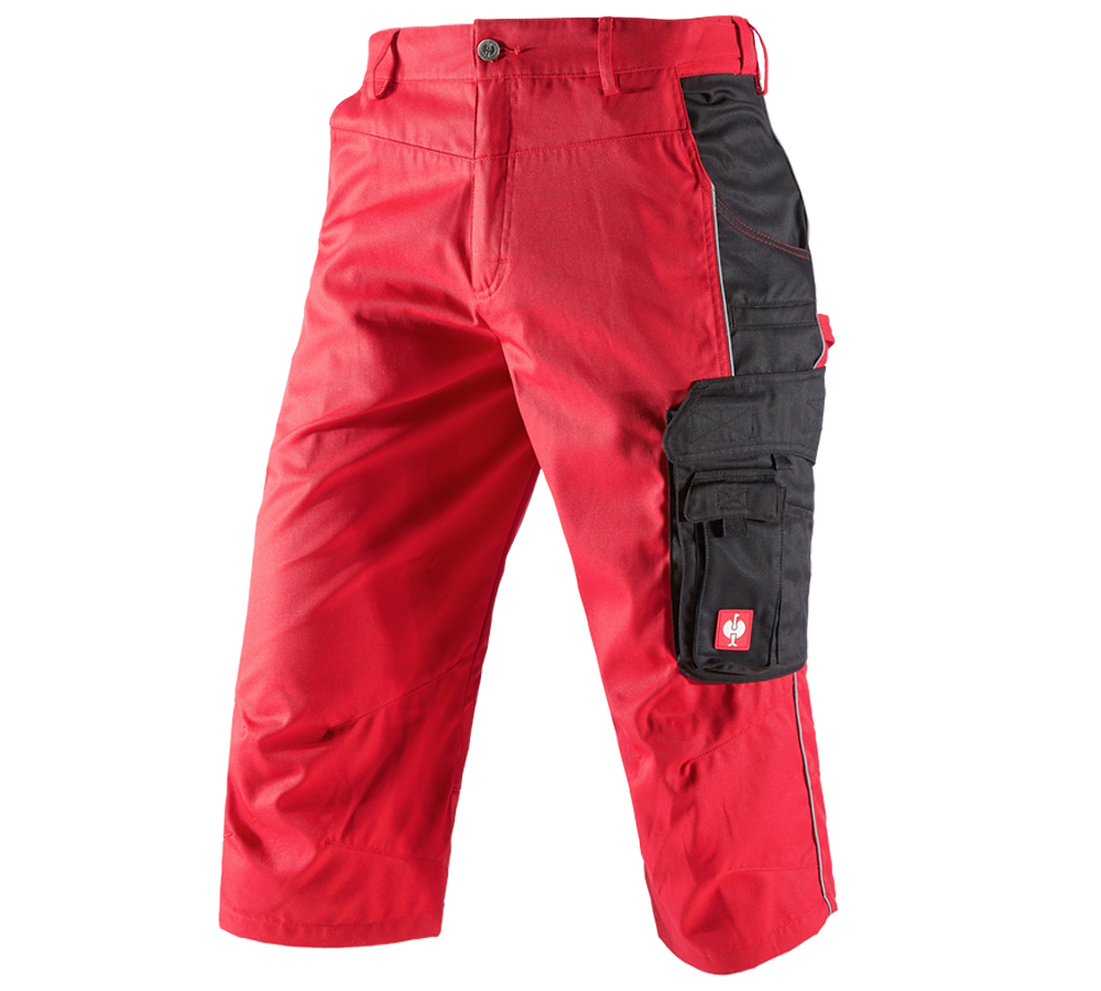 Plumbers / Installers: e.s.active 3/4 length trousers + red/black