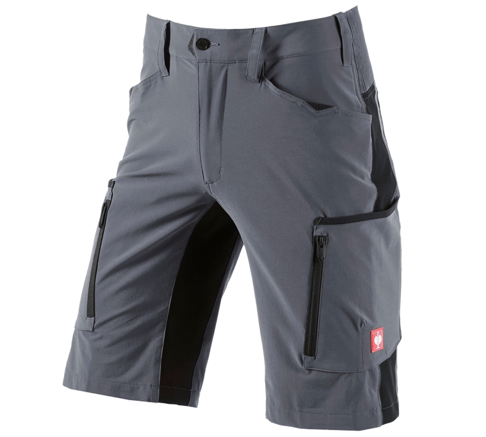 Work Trousers: Shorts e.s.vision stretch, men's + grey/black