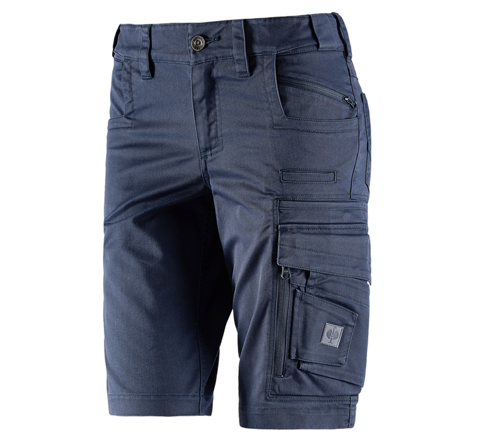 Work Trousers: Shorts e.s.motion ten, ladies' + slateblue