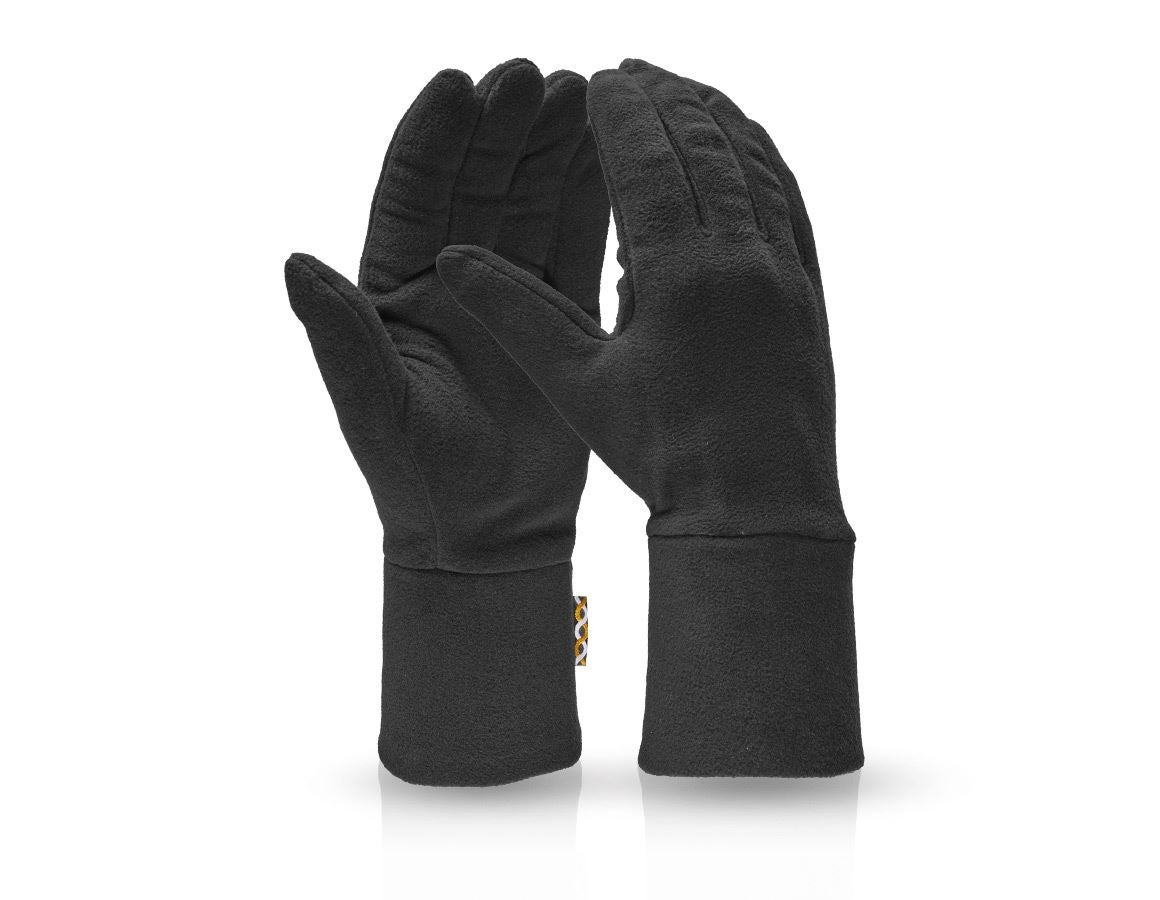 Cold: e.s. FIBERTWIN® microfleece gloves + black