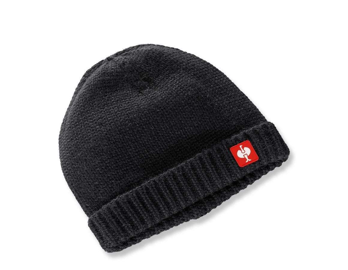 Accessories: Knitted cap e.s.roughtough + black
