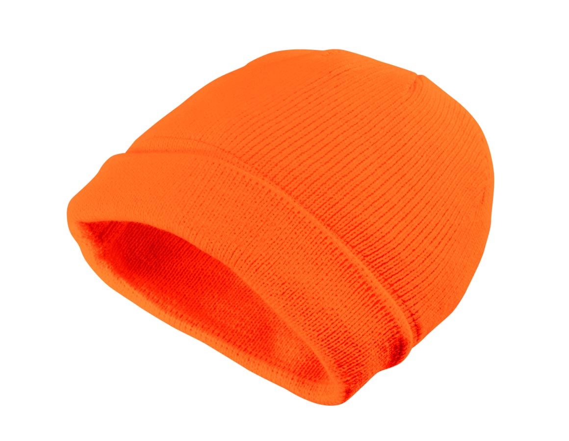 Cold: Winter knitted cap Neon + orange
