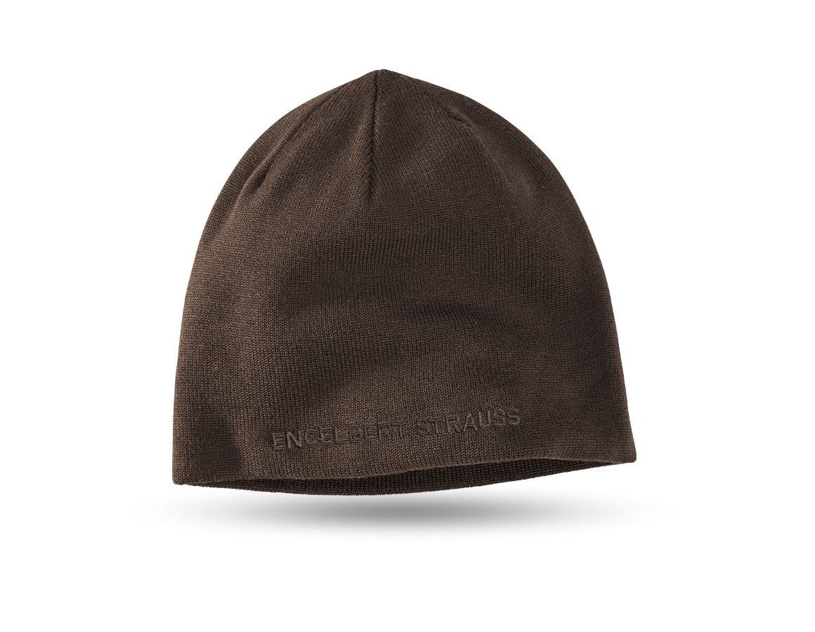 Cold: Fine knit hat e.s.dynashield + chestnut