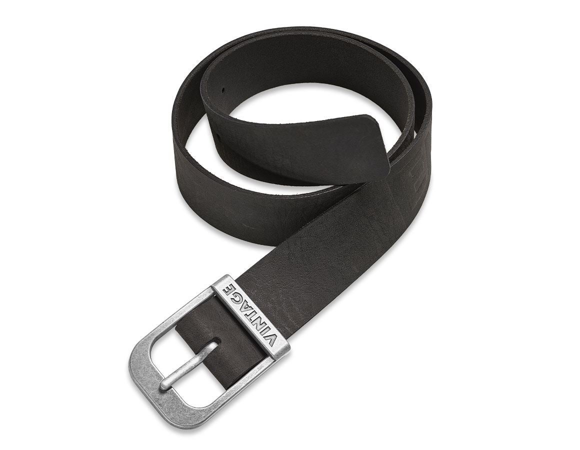 Leather belt e.s.vintage black