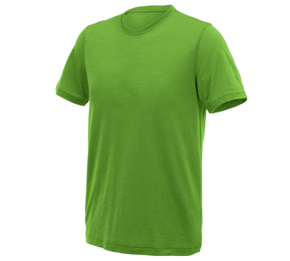 Topics: e.s. T-shirt Merino light + seagreen