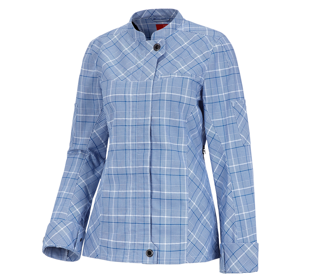Work Jackets: Work jacket long sleeved e.s.fusion, ladies' + blue/white