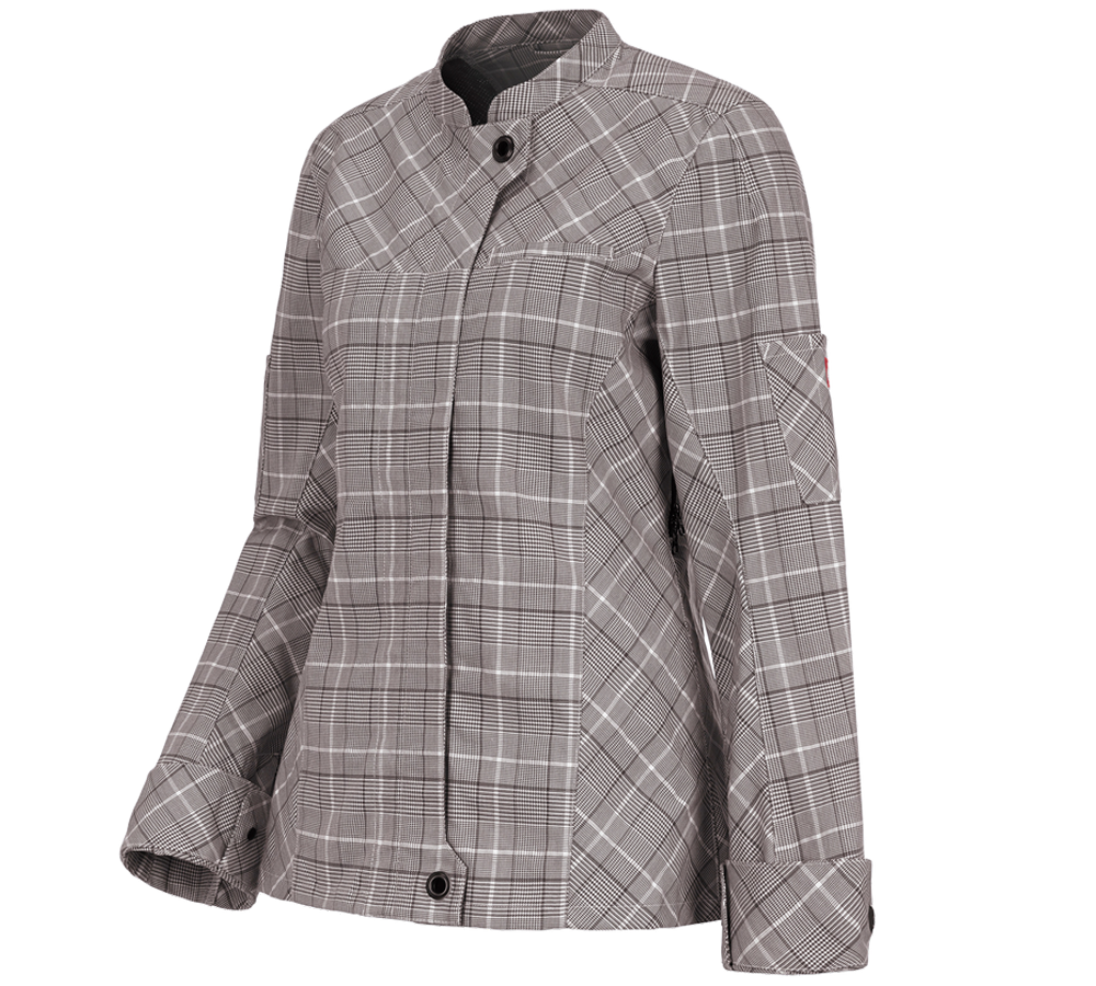 Work Jackets: Work jacket long sleeved e.s.fusion, ladies' + chestnut/white
