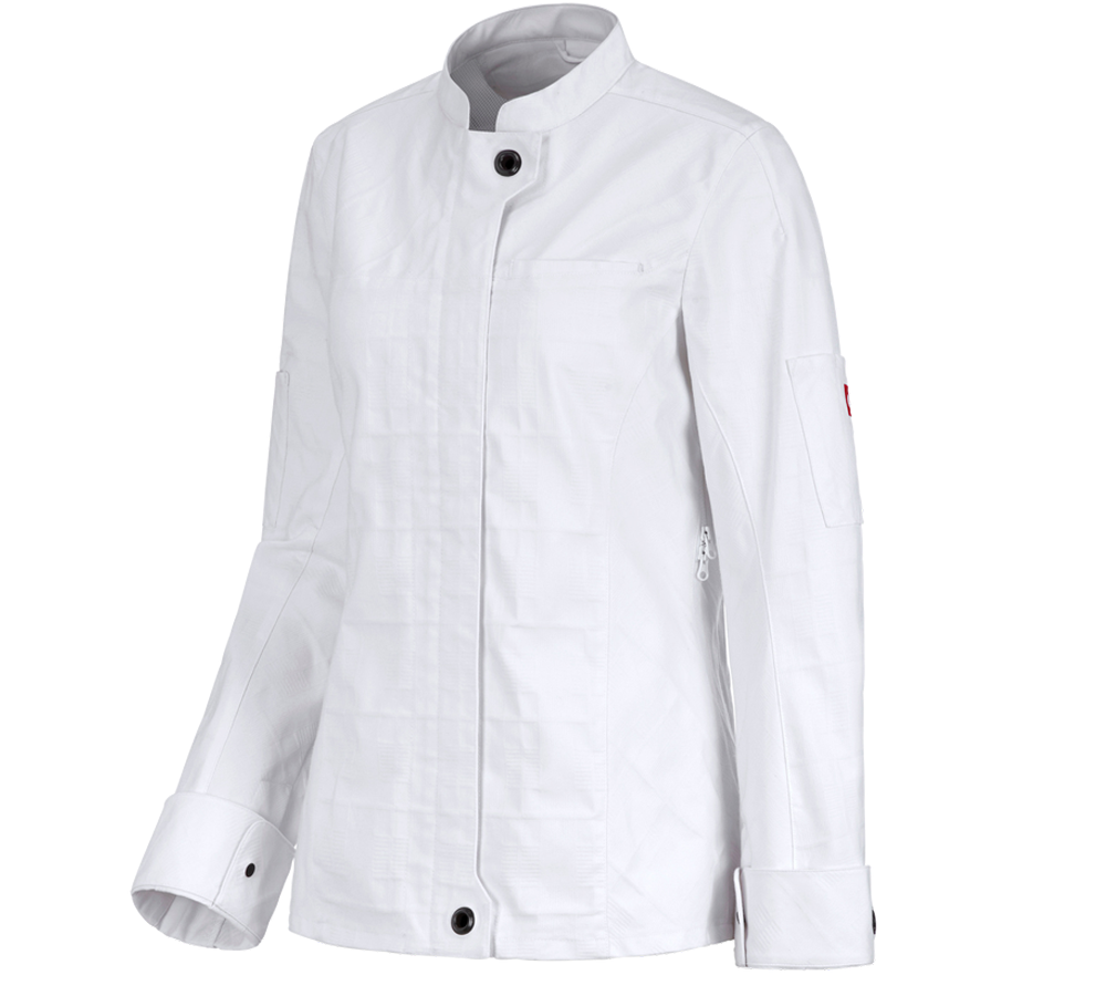 Shirts, Pullover & more: Work jacket long sleeved e.s.fusion, ladies' + white