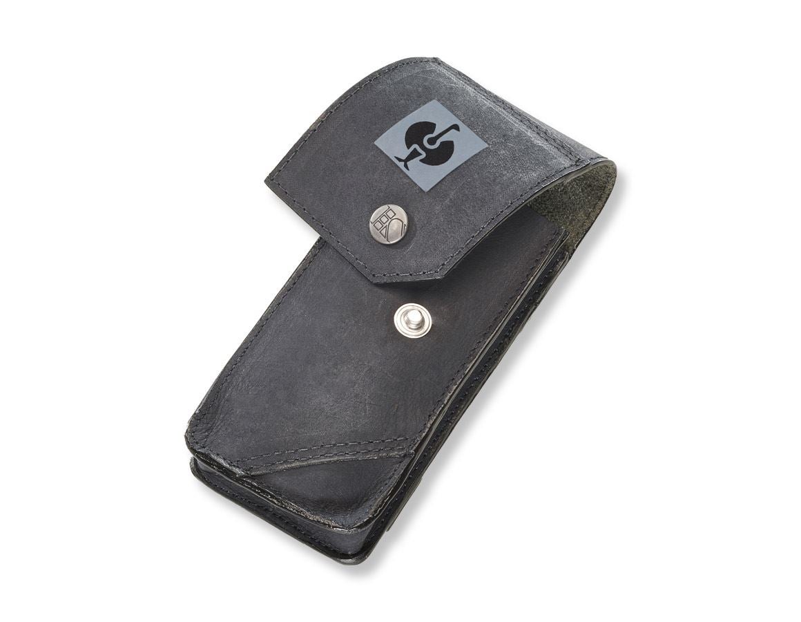 Accessories: Leather knife case e.s.vintage + black